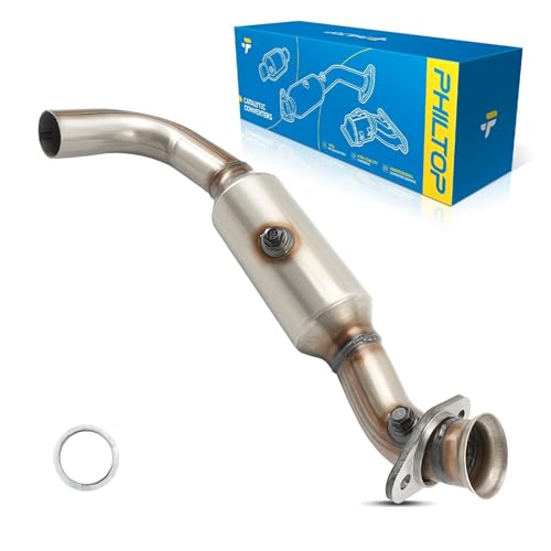 PHILTOP Left Catalytic Converter Compatible with 2009-2014 F150 5.0/5.4L, 2007-2014 Expedition/Navigator 5.4L RWD - Replace# 53904, 645281, 30496 Direct-Fit Stainless Steel (EPA Compliant) -  9321EXP243KUS