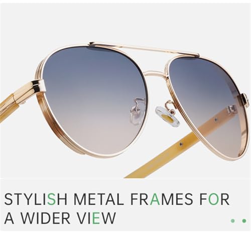 FALLTOYC-Vintage Round Sunglasses Men Women Metal Frame Sun Glasses For Male Eyewear Goggle UV4002