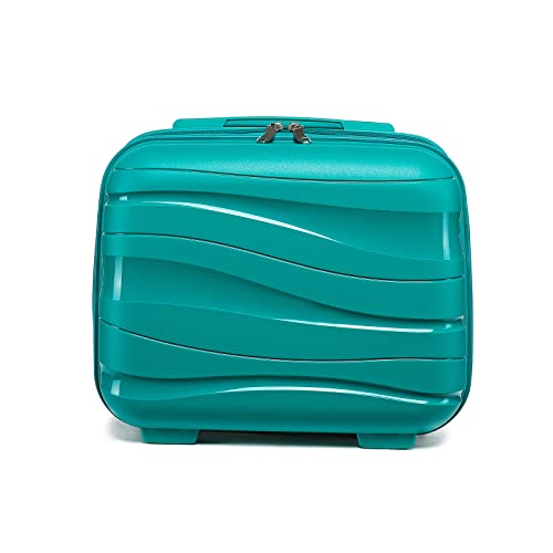 Kono Lightweight Polypropylene Carrying Case Hard Shell Cosmetic Case Travel Case Bag Mini 14 Luggage Organizer (Blue)