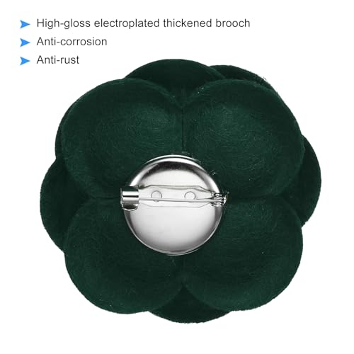 Image of PATIKIL Camellia Fabric Pin, 2 Pcs Flower Brooch Artificial Flowers Brooches for Women Girls Cloth Wedding Party Decor Accessories Jewelry Gift, White