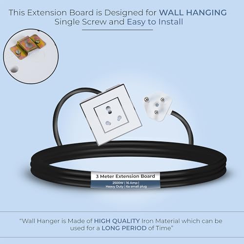 Image of Extension Board Heavy Duty Multi Socket 15A /16A /20A (2500 Watts 6A Small Plug, 3 Meter)