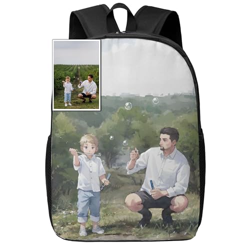 Custom Backpack Personalized Shoulder Traveling Bag Add Your Customized Photo Picture Text Simple FashionCasual Backpack Travel Knapsack Standard Size forTravel