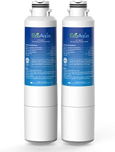 EcoAqua EFF-6027A Replacement Filter, Replacement for Samsung DA29-00020B, DA29-00020A, HAF-CIN/EXP, 46-9101 Refrigerator Water Filter, 2 Pack