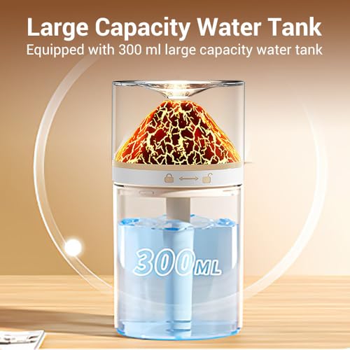 Volcano Humidifier, 300ml, 2 modos humidificación miniatura 5