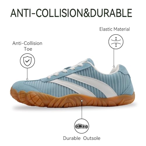 Image of Barefoot Shoes Women Casual Sneakers,Wide Toe Box Shoe Women Zero Drop Shoe | Barefoot Shoes Men,Minimalist Trail Running Shoe,Non-Slip Lightweight Breathable Comfortable Fashion Walking Hiking Shoes