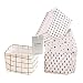Rainbow-Lee Small Canvas Storage Bins, Mini Cute Foldable Fabric Storage Basket Box, Toy Organizer Hamper for Baby,Kids,Pets,Office, Makeup, Keys,Shelves,Desk,Liitle Items 4 Pack(Black&White)
