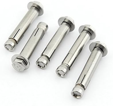 Yasorn 5-Pack Stainless Steel External Hex Expansion Bolt M8x60mm