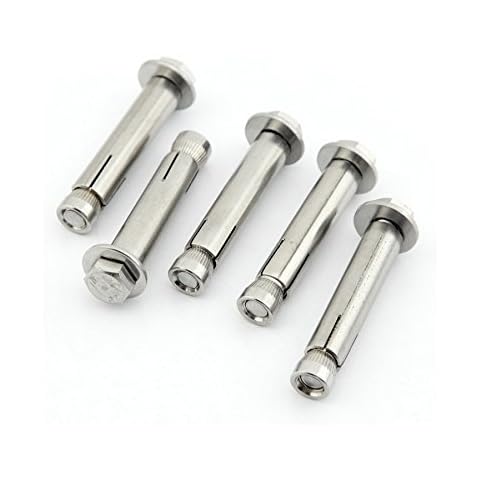Yasorn 5-Pack Stainless Steel External Hex Expansion Bolt M8x60mm Cover