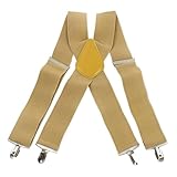 DASJKDI Hosenträger Herren Hosenträger Herren Elastische X-förmig Kreuz 4 Clip-Träger Weit...