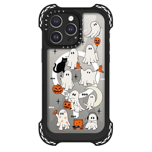 Coque iPhone 15 Pro Max CASETiFY Ultra Bounce compatible MagSafe noir transparent