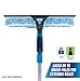 Unger Professional Connect and Clean 2-in-1 Squeegee and Scrubber, 14” Window Cleaning Tool, Essential Glass Cleaner for Commercial and Residential Use, Reusable Microfiber Sleeve, Streak-Free Results