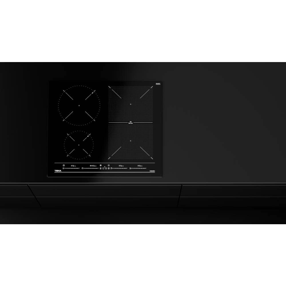 Teka IZF 64440 MSP - Placa Induccion de 60 cm, 5 Zonas de Cocción (4 Fuegos + 1 Flex Combinada), Fácil de Instalar, con Sistema Touch Control, Cristal Negro