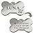 Iberiagifts - Bone ID Tag For Medium/Large Pets with rhinestones, For Dogs And Cats, Engraved And Personalised Identity Collar Plate
