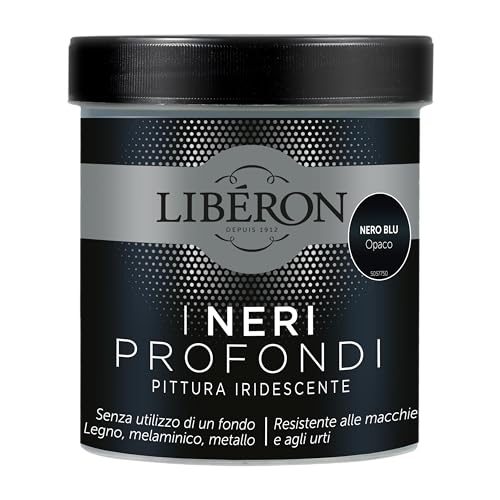 Libéron - Los Negros Profundos - Pintura Iridiscente - Nuevo Azul Mate - 0,5 L