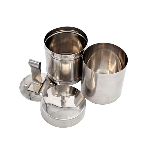 Image of Stainless Steel Drip Coffee Brewer for South Indian Filter Coffee | Madras Coffee Decoction| Tea Pot | Kaapi Drip Maker Size 120ml (Pack of 01)