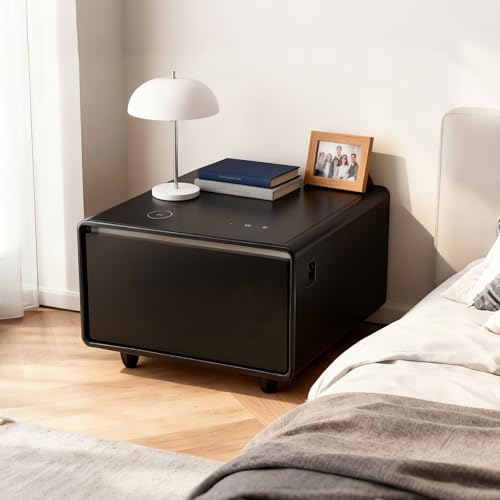 Modern Smart Side Table with Fridge Drawer