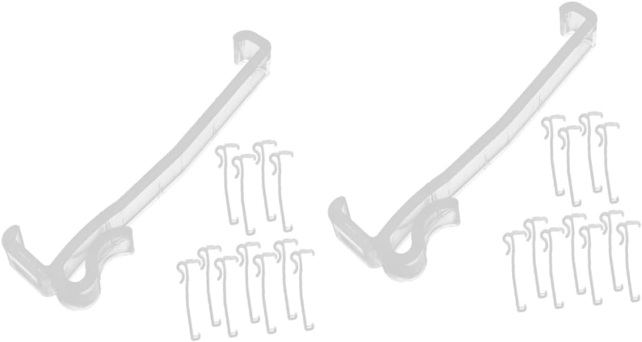 PRETYZOOM 4sets Vertical Valance Clips Transparent Blind Clips for Horizontal Blinds Easy Install No Drilling Required Space Saving Design Reliable and Compact 12pcs*4