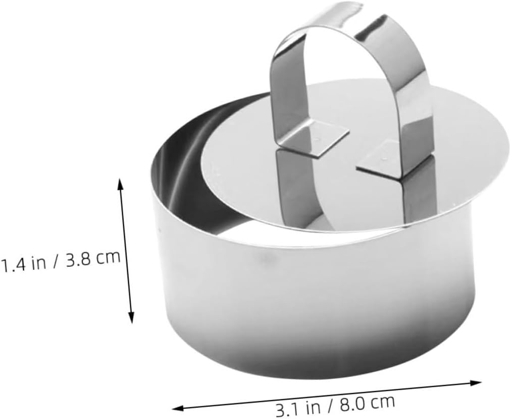 6pcs Stainless Steel Round Cake Mold with Pusher Baking for Cakes Cheesecakes and Desserts for Home Baking and Celebrations