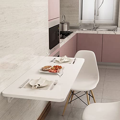 Bureau compact blanc design flottant épuré 100 x 40 cm
