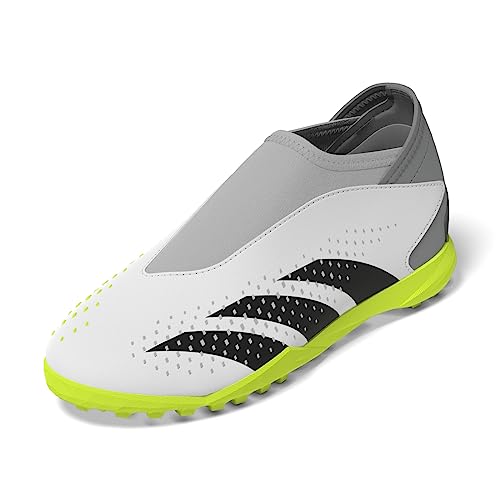 Adidas adidas Predator Accuracy.3 Turf, Scarpe da Calcio, Ftwr White Core Black Lucid Lemon, 32 EU