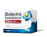 Biolectra Magnesium 400 mg Ultra Kapseln 40 Stück: Für eine normale Muskelfunktion bei erhöhtem Bedarf, Magnesium-Kapseln, hochdosiert