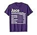 Custom Christmas Father's Day Men Nutrition Facts Jace Nutrition Funny Birthday Personalized Name Gift Idea T-Shirt