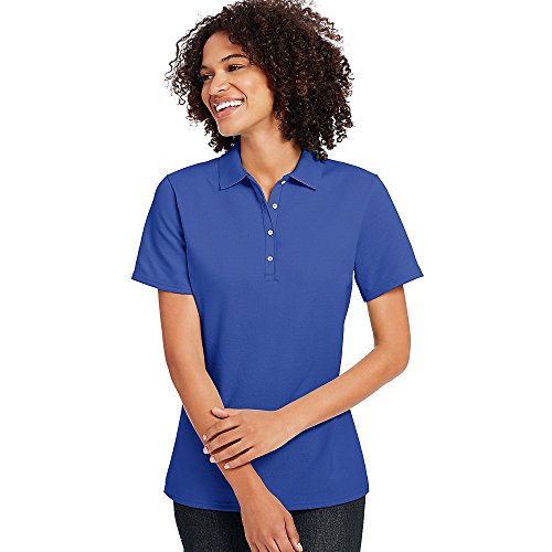 Hanes by X-Temp Women's Pique Polo Shirt_Deep Royal_XL