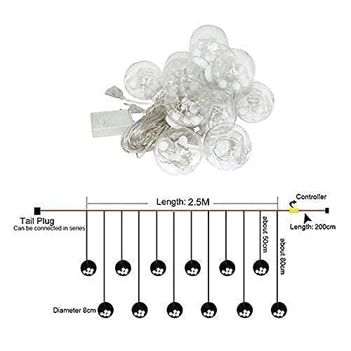 Image of Lexton 8.2 feet Wish Ball String Light | Curtain Lights with 8 Flashing Modes | for Indoor & Outdoor Decorations, Diwali, Christmas, Wedding, Party, Lawn (Multicolor, Pack of 3)