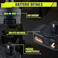 JKSOVIA 1 Stück 7.0Ah Ersatzakku für Ryobi 18V ONE+ Akku-Werkzeuge - Li-Ion mit LED-Anzeige, Kompatibel mit Ryobi 18V Akku P104 P105 P107 P108 RB18L40 RB18L50 – Ansicht 4