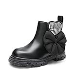 DREAM PAIRS Girls Chelsea Boots Side Zipper Lug Sole Ankle Booties Toddler/Little Kid/Big Kid,Size 1 Little Kid,Black,SDBO2301K