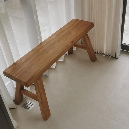 Banco De Entrada De Madera Maciza De Olmo Viejo, Unión De Espiga Y Mortaja,...