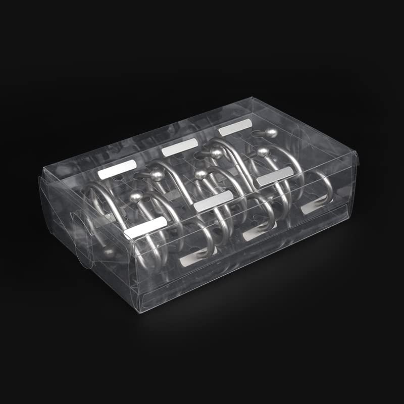 Miniatura 4 de Gancho decorativo para cortina de ducha, moderno cuadrado en forma de barra en T, ganchos de ducha a prueba de óxido, anillos de cortina de ducha