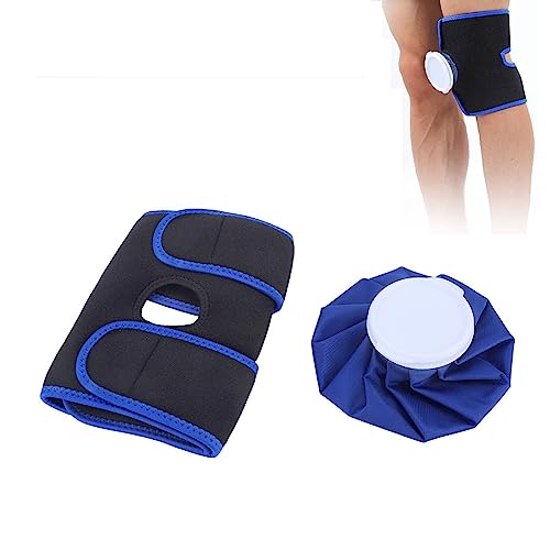 Fascia per ginocchio per terapia del freddo con borsa del ghiaccio, manica di compressione per lesioni da impacco freddo riutilizzabile regolabile in gel per gomito caviglia polpaccio