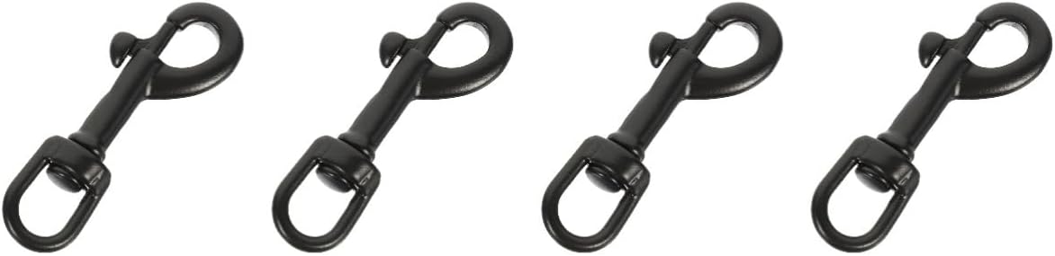 PAREKS 4pcs Diving Hook Diving snap Hook q snap Bolt snap Hook s Hooks Black Heavy Duty Hook Black Leash Swivel snap Hook pet leashes Key Chain Trigger Hook Stainless Steel Clip hook/2315