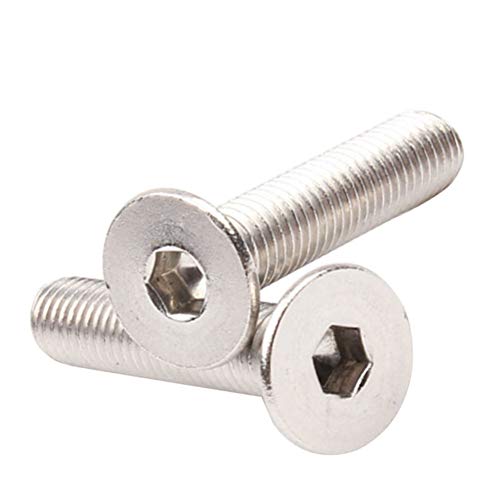 Xiedeai Ferretería Herramienta Clavos Tornillos de Cabeza Allen - Acero Inoxidable Avellanados Pernos Hexagonales Tornillos de Máquina M2 M2.5 Cover