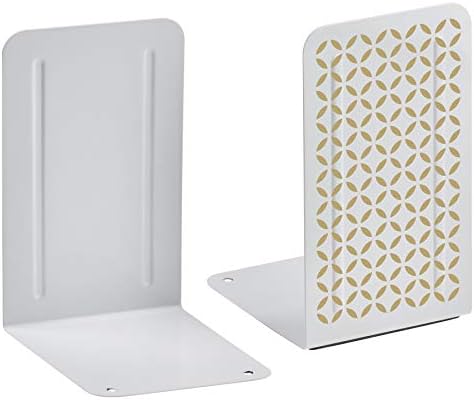 Book Ends Gold Bookends Heavy Duty Decorative Bookends To Holders Books Unique Modern Book End Metal Book Stoppers For Shelves Office Decor Homebook Holders Nonskid Gold