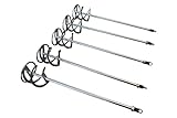 5 x Wendelrührer 100 x 600 mm Rührer Mörtelrührer Rührquirl Wendel-Rührstab mit Gewinde M14 Aufnahme für Rührwerke Rührkorb Ø 100 mm Länge 600 mm