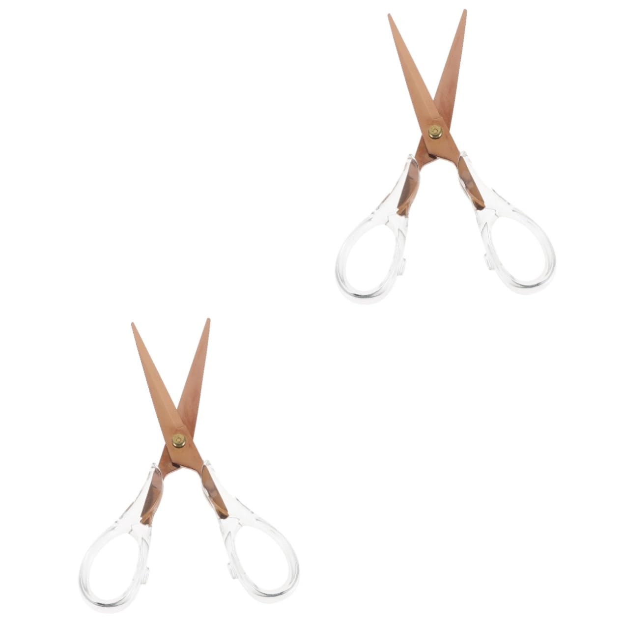 SHINEOFI 2pezzi Forbici Da Cucito Multifunzione Inossidabile Con Manico Trasparente Per Ufficio e Hobby Creativi Per Tessuti e Filo Colore Casual Variabile