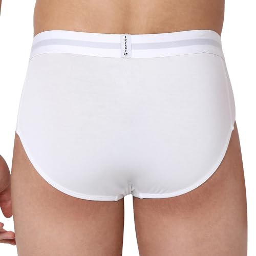 Image of Underjeans Men Premium Mid Grey Cotton Blend Regular Fit Brief
