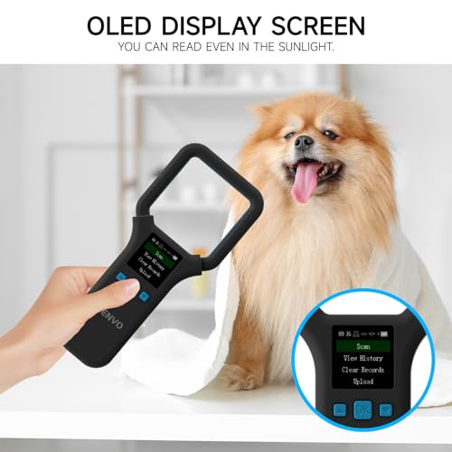 ISENVO AR190E Bluethooth Scanner de microchip para animais de estimação, leitor de animais RFID port