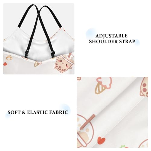 susiyo Boba Bubble Milk Girls One Piece Swimsuits Quick Dry Swimwear Bathing Suit for Beach 3-10 T4