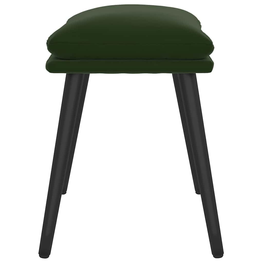 Fengshui Podnóżek ciemnozielony 45 x 29,5 x 35 cm aksamit