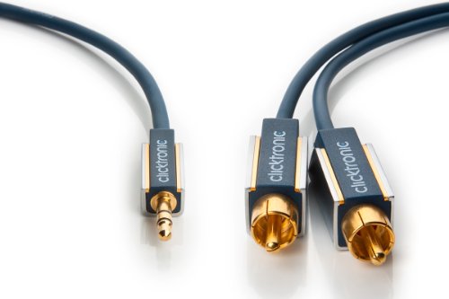 Cable adaptador audio Clicktronic 7.5 m RCA 3.5 mm miniatura 2
