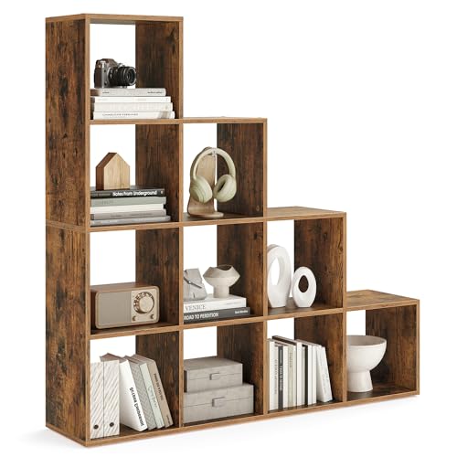 VASAGLE Bibliothèque à 10 Compartiments, Étagère avec Casiers Ouverts, Meuble de Rangement, pour...