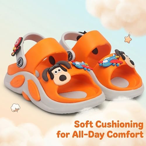 Image of Foot Trends Soft EVA Kids Sandals | Lightweight with Adjustable Strap | Soft Cushioning Sandals for Kids Boys and Girls