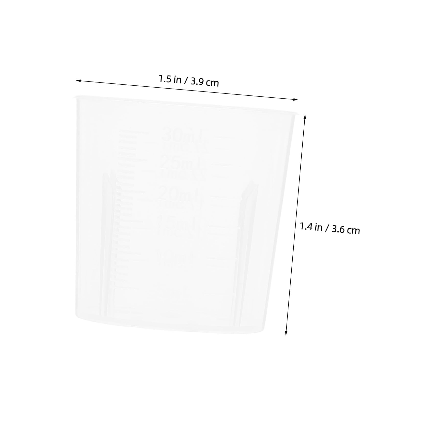 500piezas Tazas Medidoras Transparentes Para Mezcla De Epoxi Vasos Graduados Para Laboratorio y Manualidades