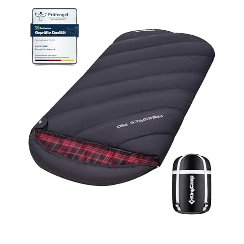 KingCamp XXL Schlafsack Campingschlafsack 3 Jahreszeiten Übergröße für Erwachsene Outdoor Rucksackreisen, Wandern, leicht für drinnen und draußen