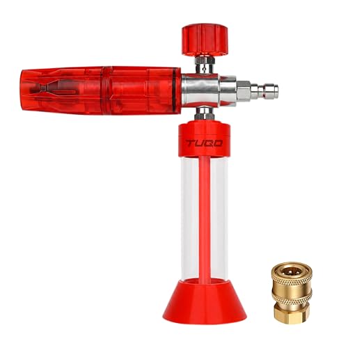 Image of TUQO Mini Foam Cannon Pro with 1 /4 Quick Connector | Adjustable Snow Foam Lance, Car Wash Soap Dispenser for Thick Foam | 1.25mm Orifice | No Water Dilution Needed | TLF400