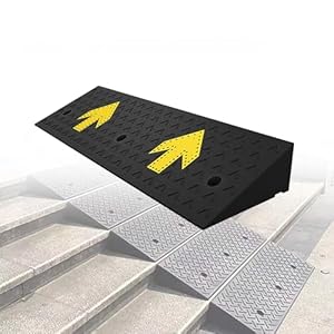 Portable Heavy Duty Rubber Shed Rubber Curb Ramp Car Slope Ramp Motorcycle Ramp Professional Grade Loading Ramps For Loading Dock Bike Vehicle Warehouse Sidewalk Wheelchair 5 41gi1fk+fyl. sl500 . ss300