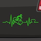 Herzschlag Downhill -6 Größen 21 Farben- Aufkleber Mountainbike Bergabfahrt MTB